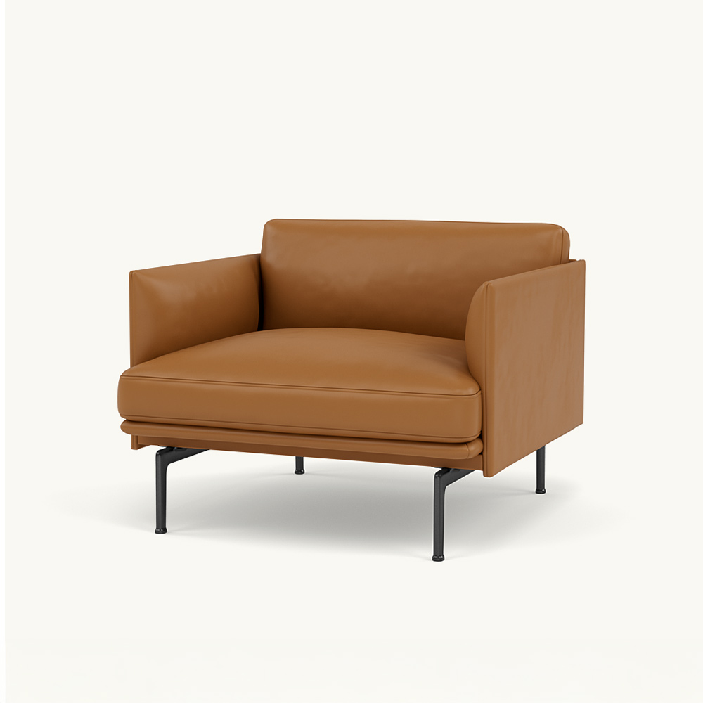 OUTLINE CHAIR BLACK BASE / muuto（ムート） / 1人掛けソファ / MUT10267MBR_ma.jpg