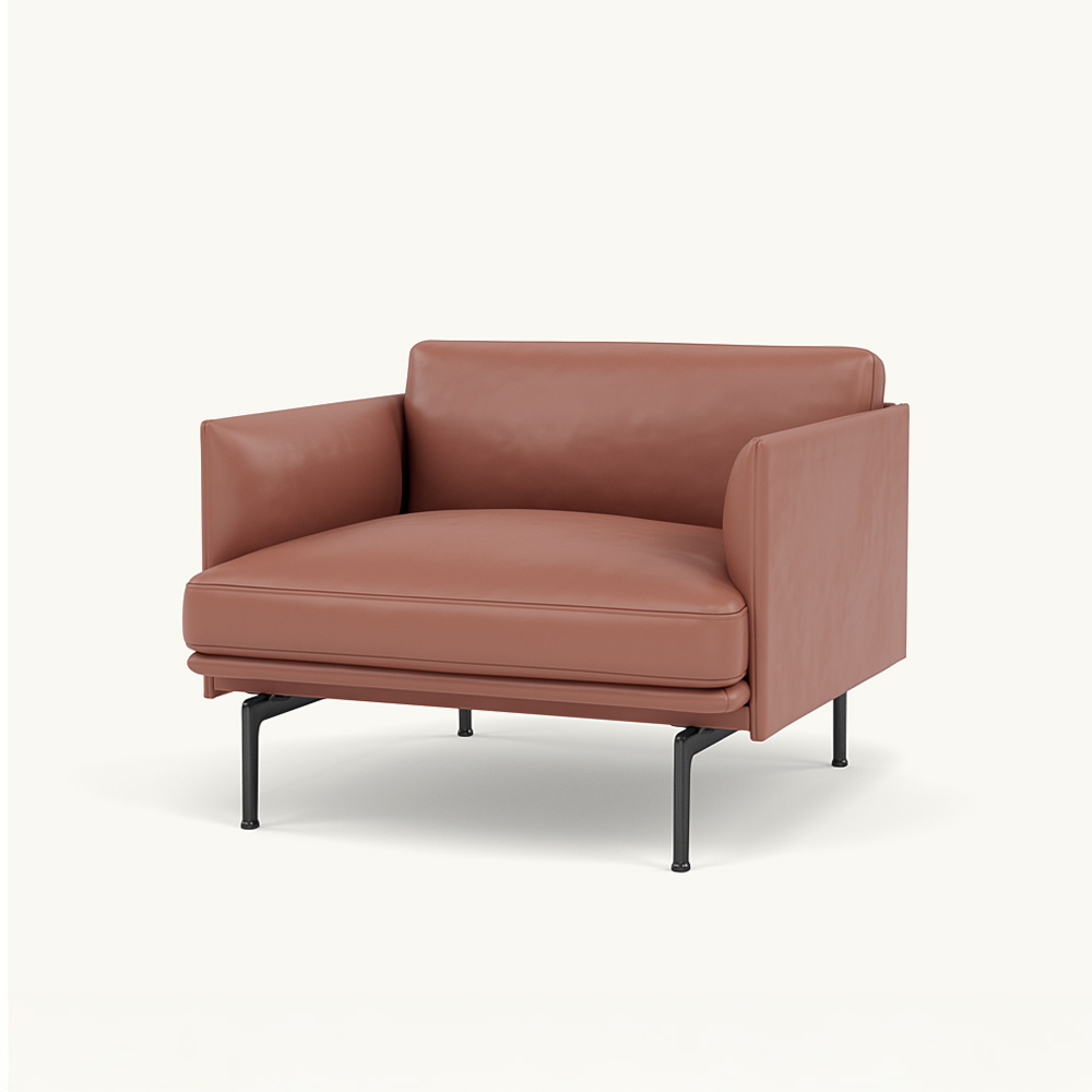 OUTLINE CHAIR BLACK BASE / muuto（ムート） / 1人掛けソファ / MUT10267PNK_ma.jpg
