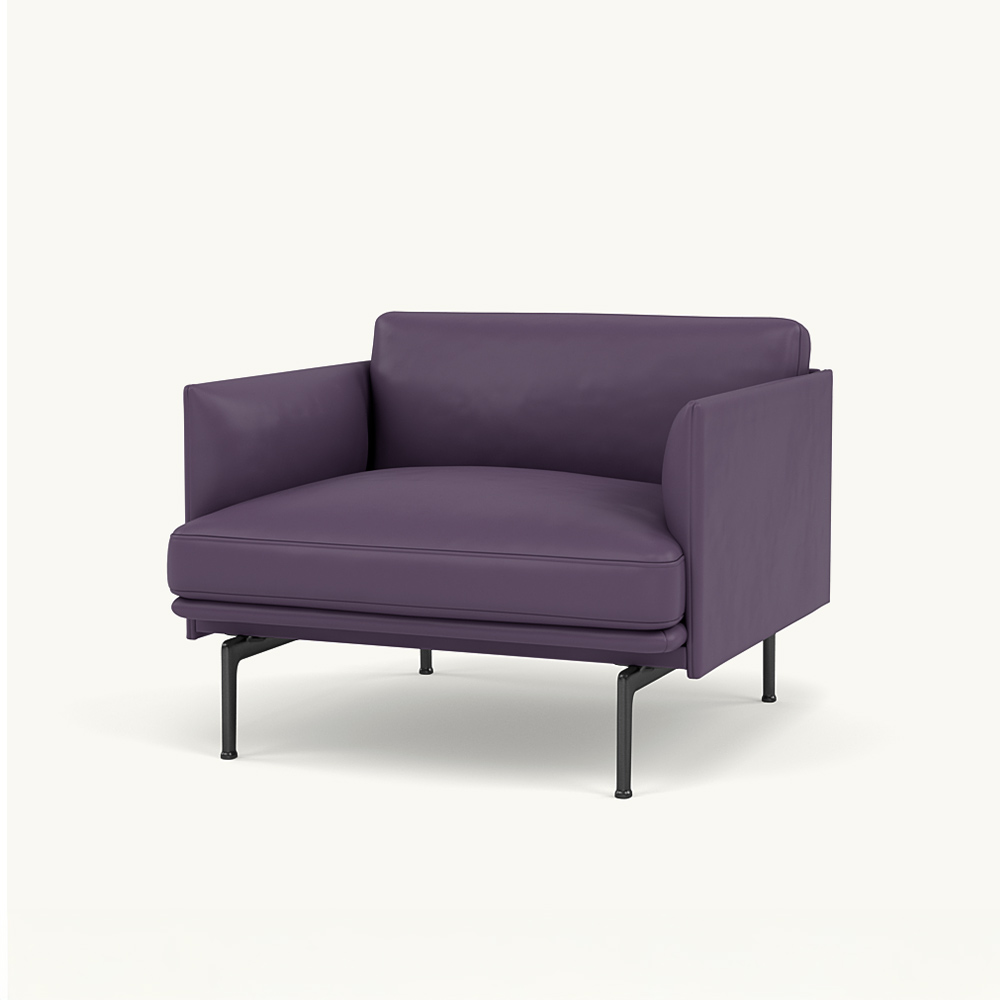 OUTLINE CHAIR BLACK BASE / muuto（ムート） / 1人掛けソファ / MUT10267PPL_ma.jpg