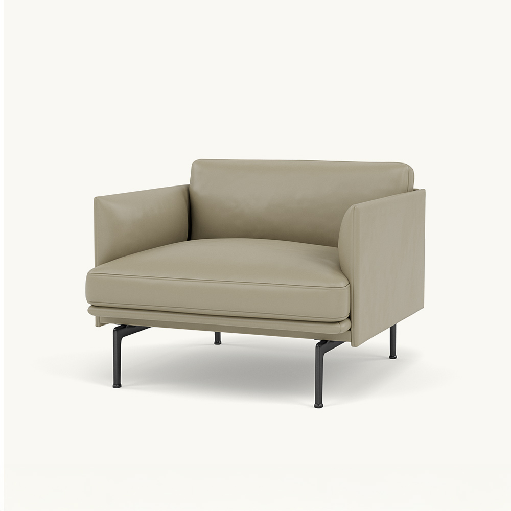 OUTLINE CHAIR BLACK BASE / muuto（ムート） / 1人掛けソファ / MUT10267SIL_ma.jpg