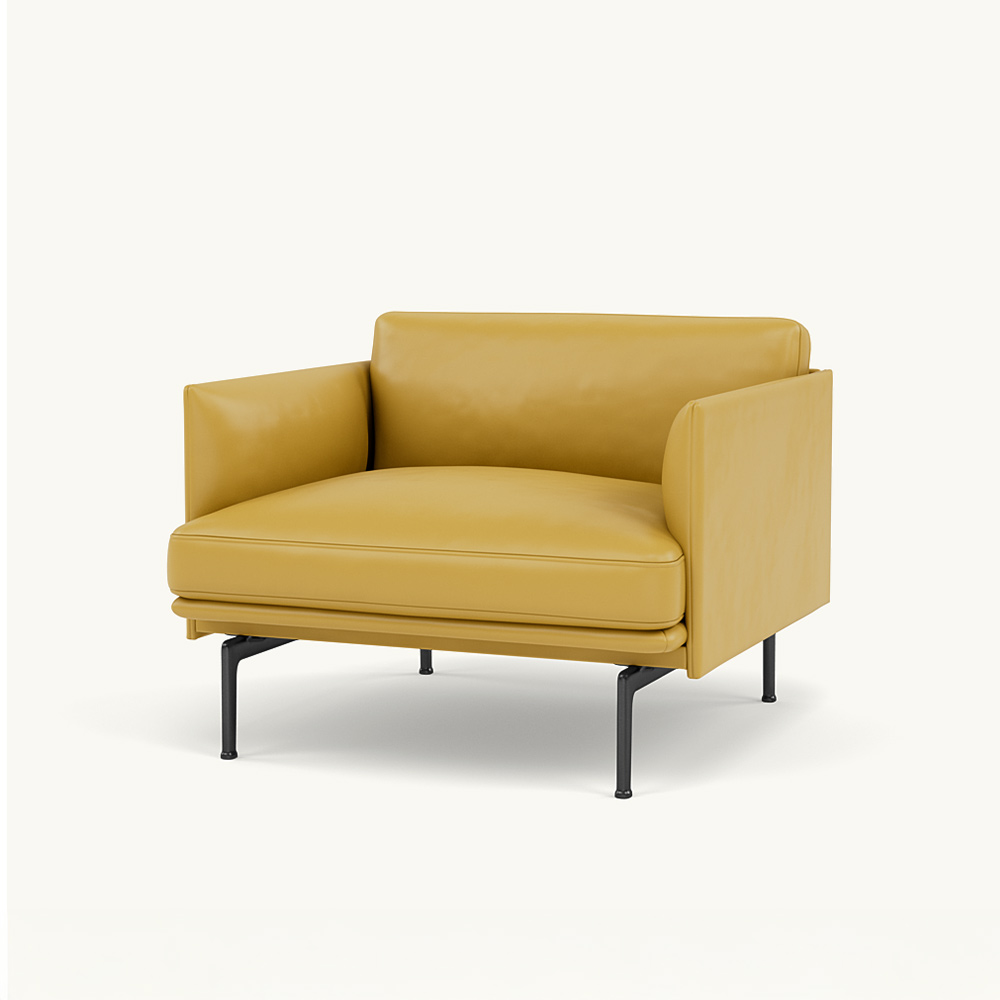 OUTLINE CHAIR BLACK BASE / muuto（ムート） / 1人掛けソファ / MUT10267YEL_ma.jpg