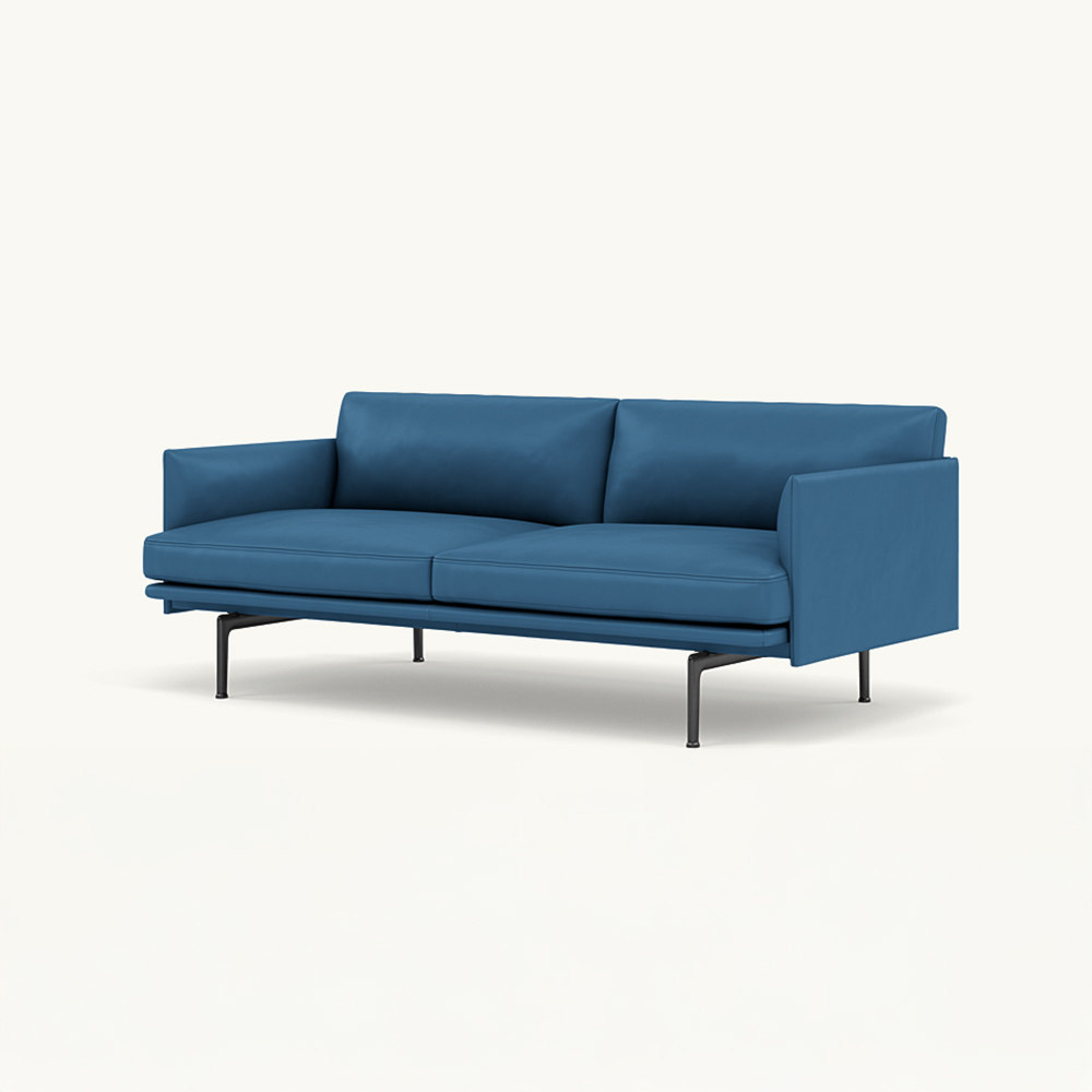 OUTLINE SOFA 2-SEATER BLACK BASE / muuto(ムート) / 2人掛けソファ / MUT10268BLU_ma.jpg
