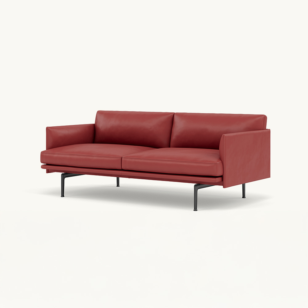 OUTLINE SOFA 2-SEATER BLACK BASE / muuto(ムート) / 2人掛けソファ / MUT10268RED_ma.jpg