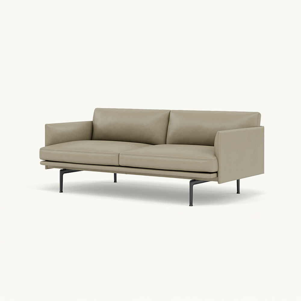OUTLINE SOFA 2-SEATER BLACK BASE / muuto(ムート) / 2人掛けソファ / MUT10268SIL_ma.jpg