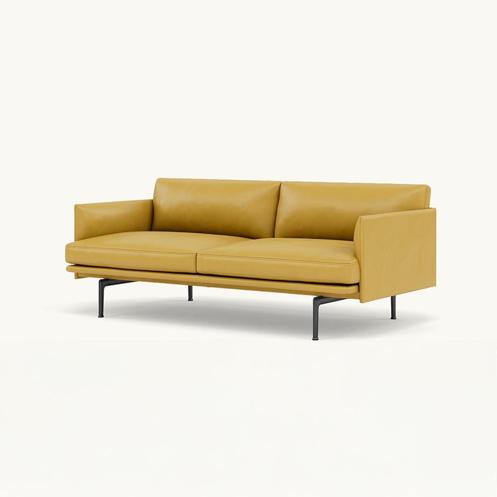 OUTLINE SOFA 2-SEATER BLACK BASE / muuto(ムート) / 2人掛けソファ / MUT10268YEL_ma.jpg