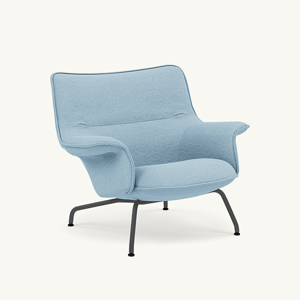 DOZE LOUNGE CHAIR LOW BACK/TUBE BASE Anthracite Black / muuto（ムート） / ラウンジチェア / MUT10284BLU_ma.jpg