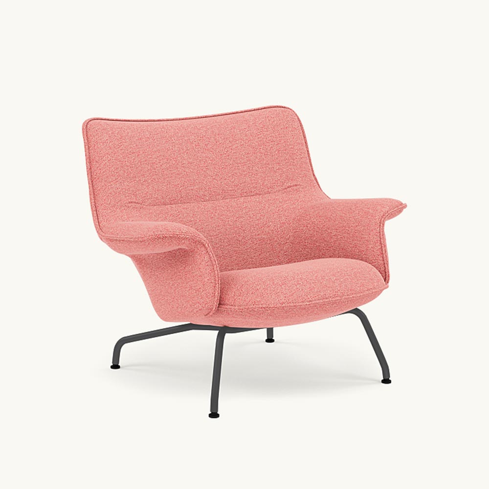 DOZE LOUNGE CHAIR LOW BACK/TUBE BASE Anthracite Black / muuto（ムート） / ラウンジチェア / MUT10284PNK_ma.jpg