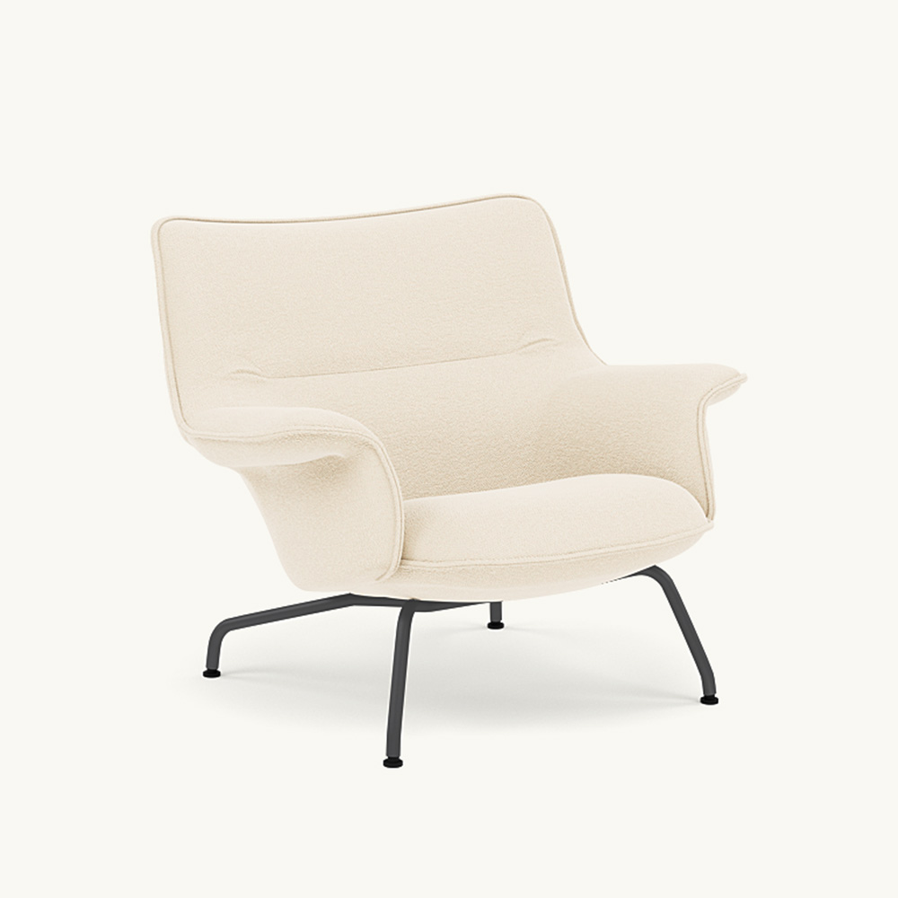 DOZE LOUNGE CHAIR LOW BACK/TUBE BASE Anthracite Black / muuto（ムート） / ラウンジチェア / MUT10284WHT_ma.jpg