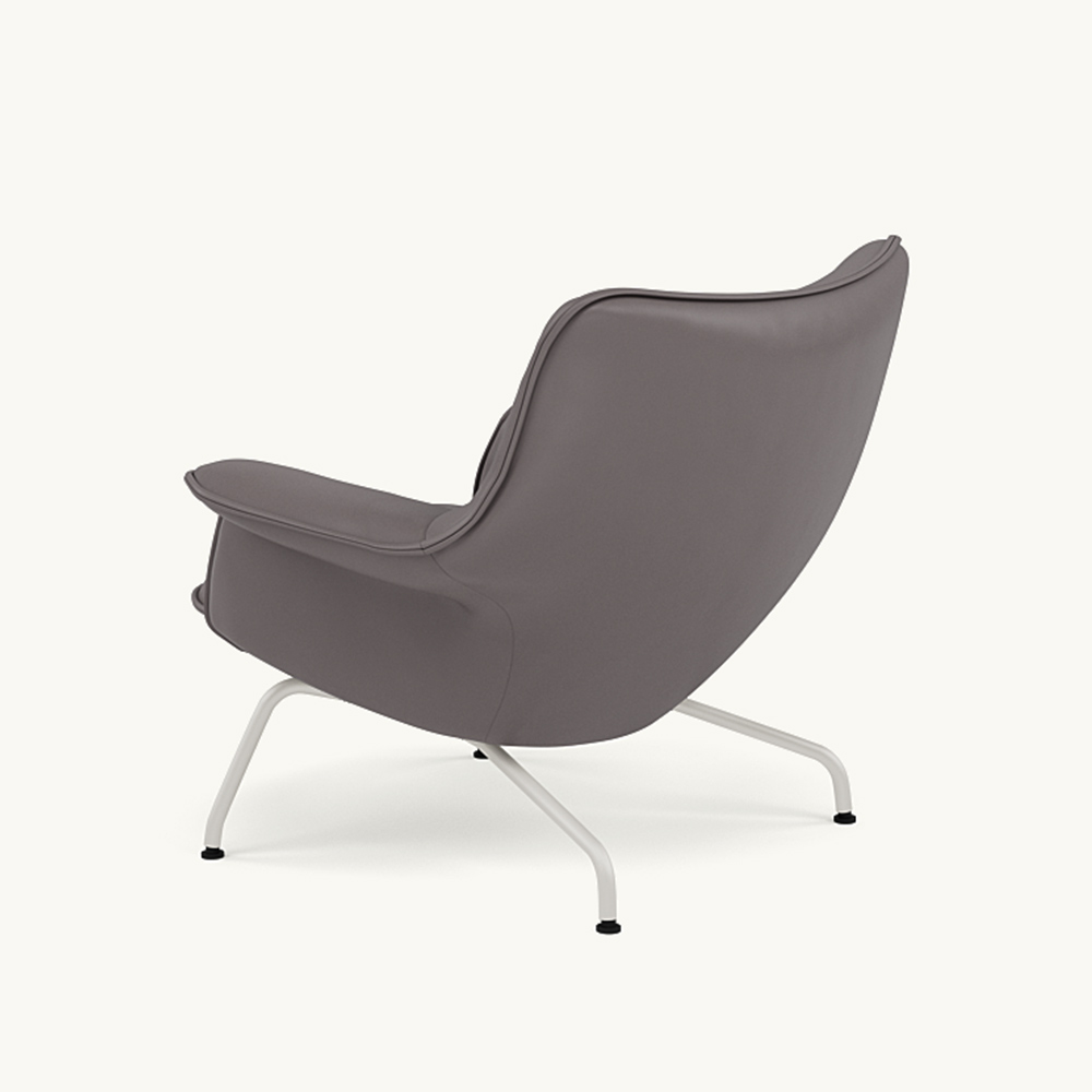 DOZE LOUNGE CHAIR LOW BACK Leather/TUBE BASE Grey / muuto（ムート） / ラウンジチェア / MUT10287_dt_02.jpg