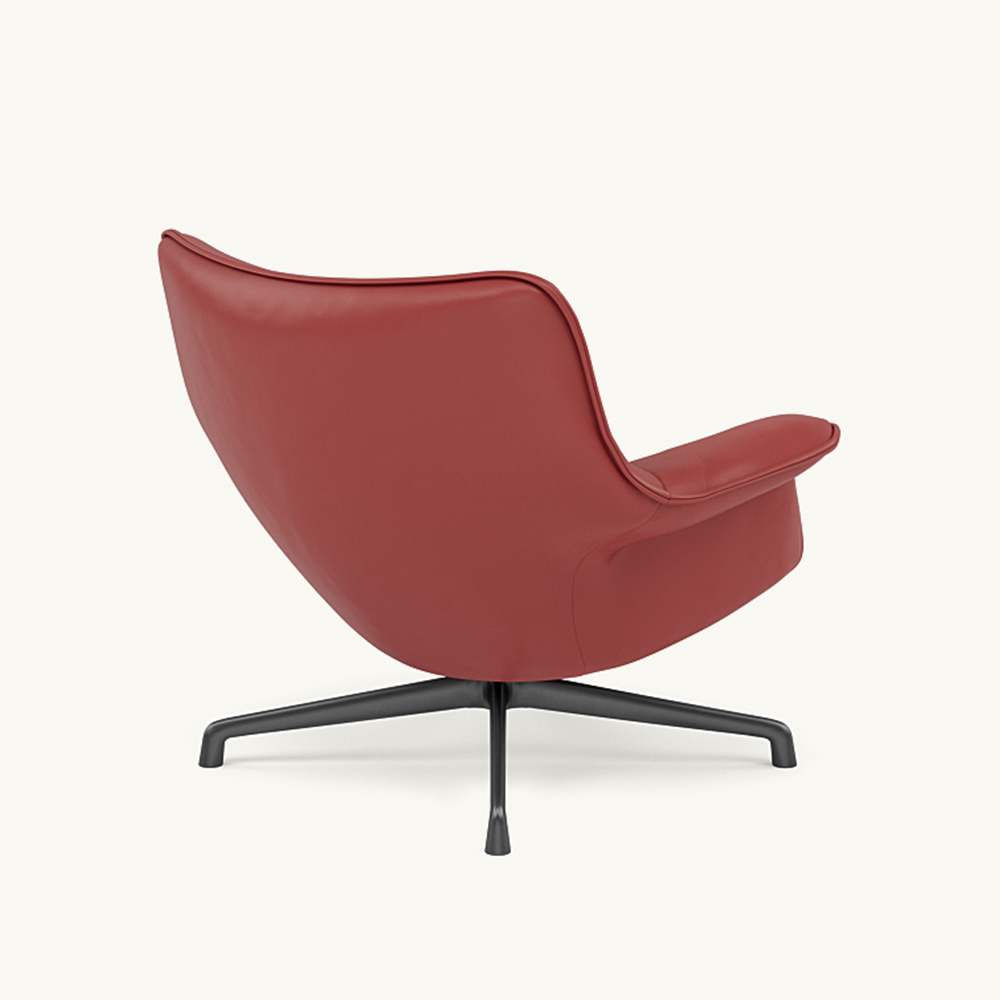 DOZE LOUNGE CHAIR LOW BACK Leather/SWIVEL BASE Anthracite Black / muuto（ムート） / ラウンジチェア / MUT10290_dt_03.jpg