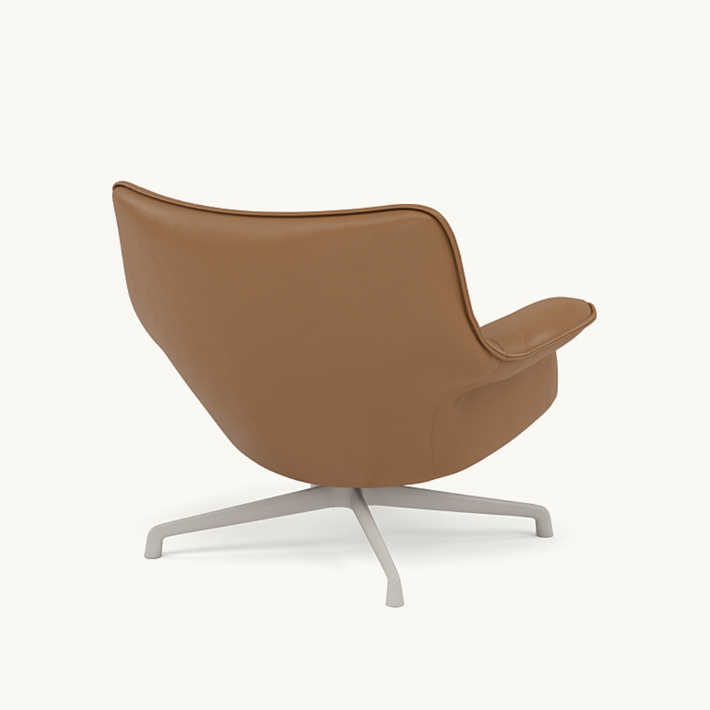 DOZE LOUNGE CHAIR LOW BACK Leather/SWIVEL BASE Grey / muuto（ムート） / ラウンジチェア / MUT10291_dt_03.jpg