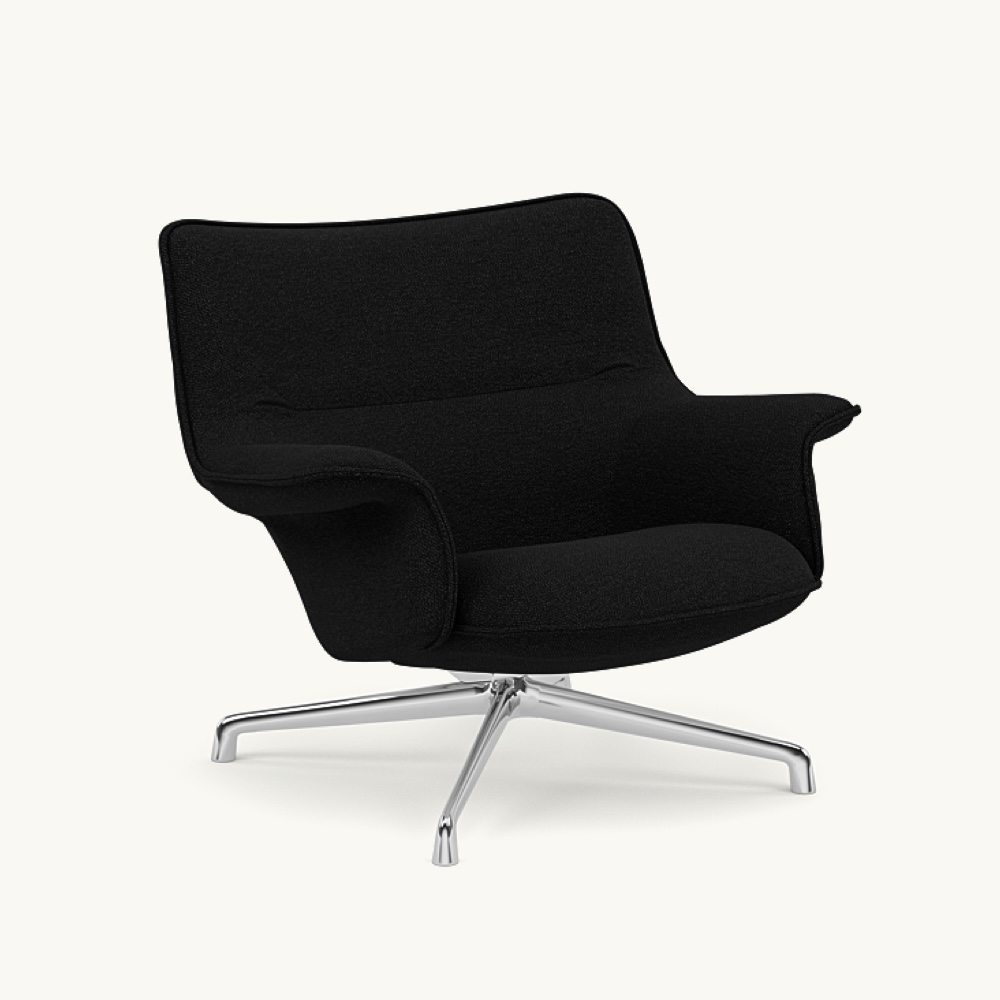 DOZE LOUNGE CHAIR LOW BACK SWIVEL Polished Aluminum BASE / muuto（ムート） / ラウンジチェア / MUT10297BLK_ma.jpg