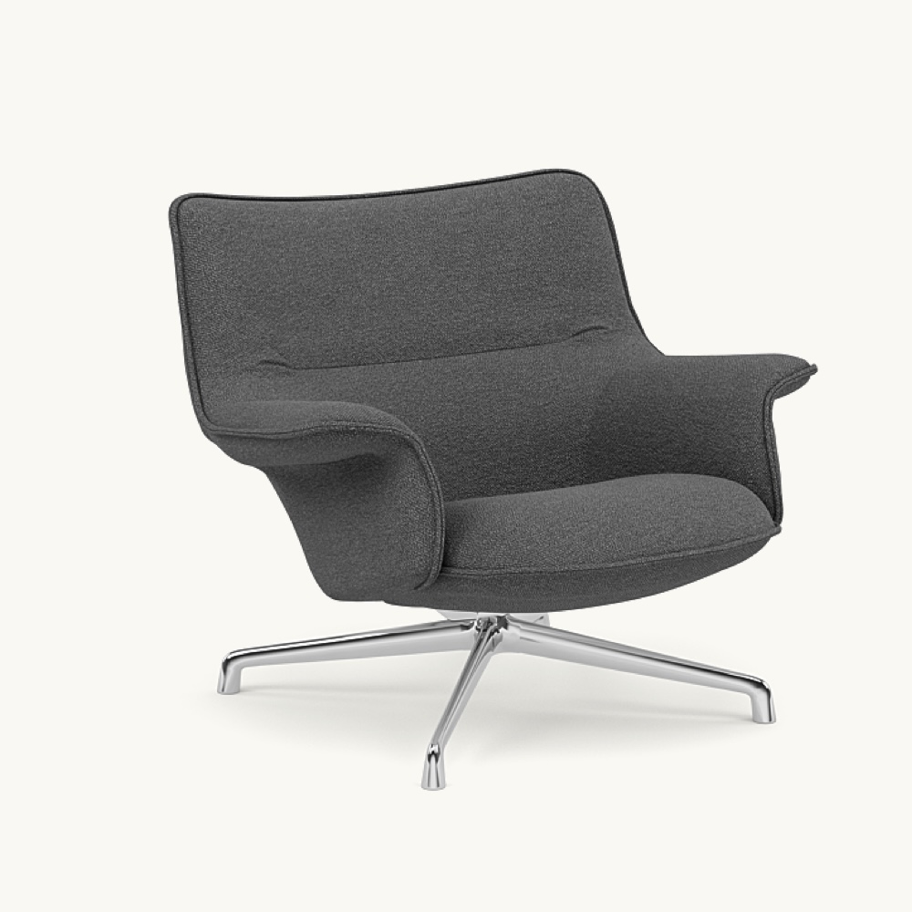 DOZE LOUNGE CHAIR LOW BACK SWIVEL Polished Aluminum BASE / muuto（ムート） / ラウンジチェア / MUT10297GRY_ma.jpg