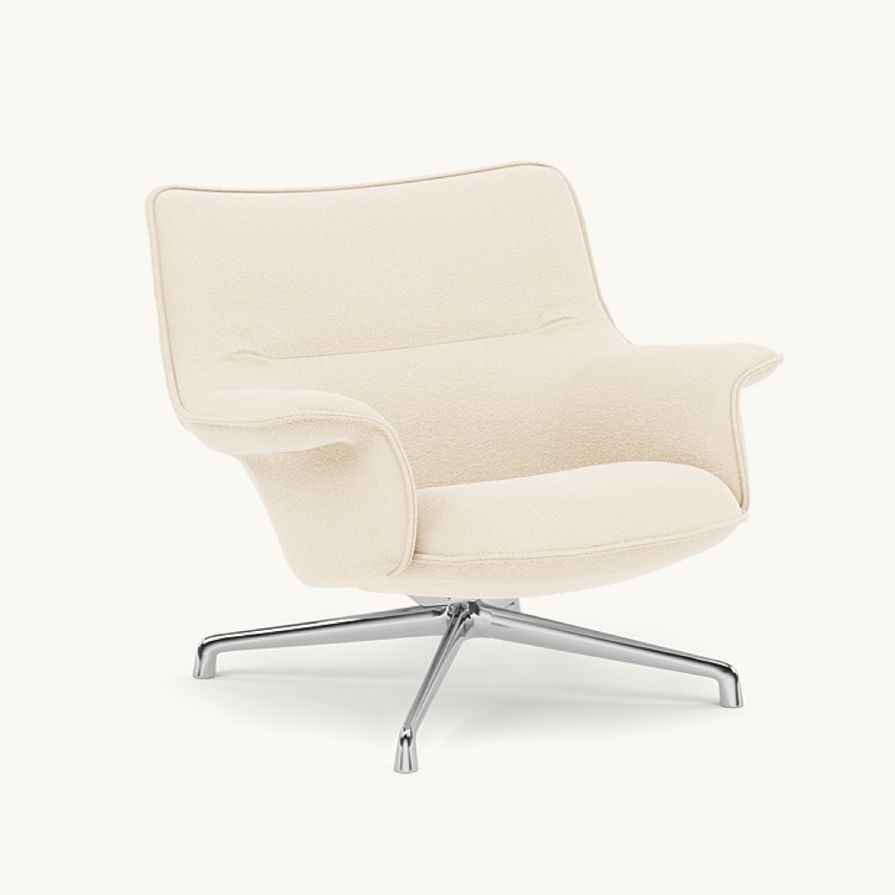 DOZE LOUNGE CHAIR LOW BACK SWIVEL Polished Aluminum BASE / muuto（ムート） / ラウンジチェア / MUT10297WHT_ma.jpg