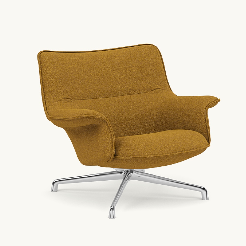 DOZE LOUNGE CHAIR LOW BACK SWIVEL Polished Aluminum BASE / muuto（ムート） / ラウンジチェア / MUT10297YEL_ma.jpg