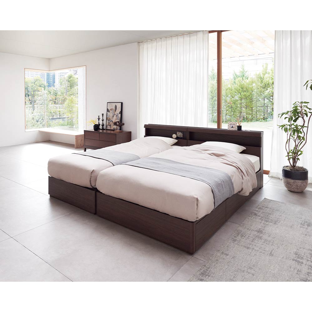 SELLERS セラーズ シェルフ ADR (棚付・引出し付) double / NIHON BED（ニホンベッド） / ダブルベッドフレーム / NHB10083_dt_03.jpg