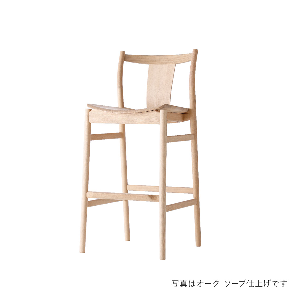 日進木工 CHORUS ハイチェア CHC-1806-O オーク 板座 / 日進木工（ニッシンモッコウ） / カウンターチェア・バーチェア / NIS10147LBR_ma.jpg