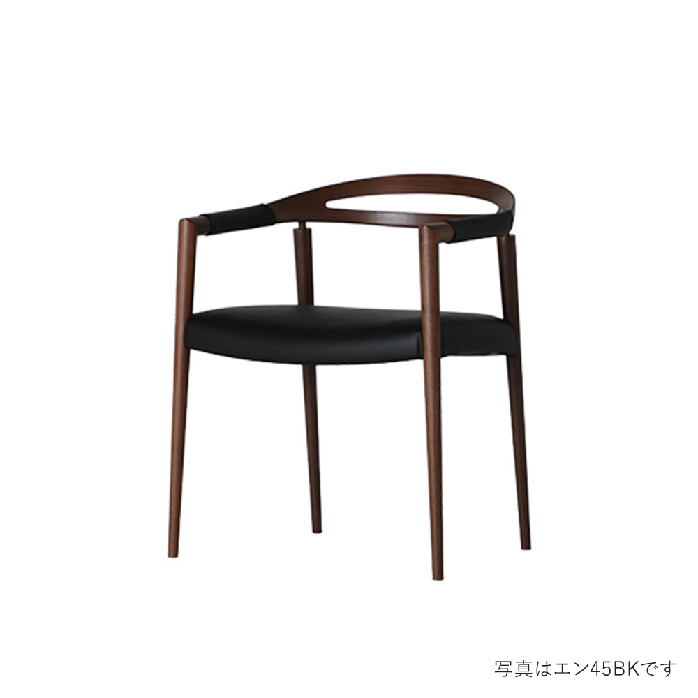 日進木工 N SOLAチェア NC-002-W ウォールナット オイル 張り込み / 日進木工（ニッシンモッコウ） / ダイニングチェア / NIS10205DBR_ma.jpg