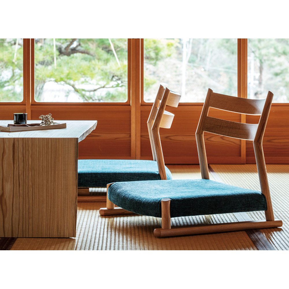 日進木工 SLOW Natural Brown 座椅子 NBC-1549R レッドオーク TER 張り込み / 日進木工（ニッシンモッコウ） / 座椅子・ローチェア / NIS10219_dt_05.jpg