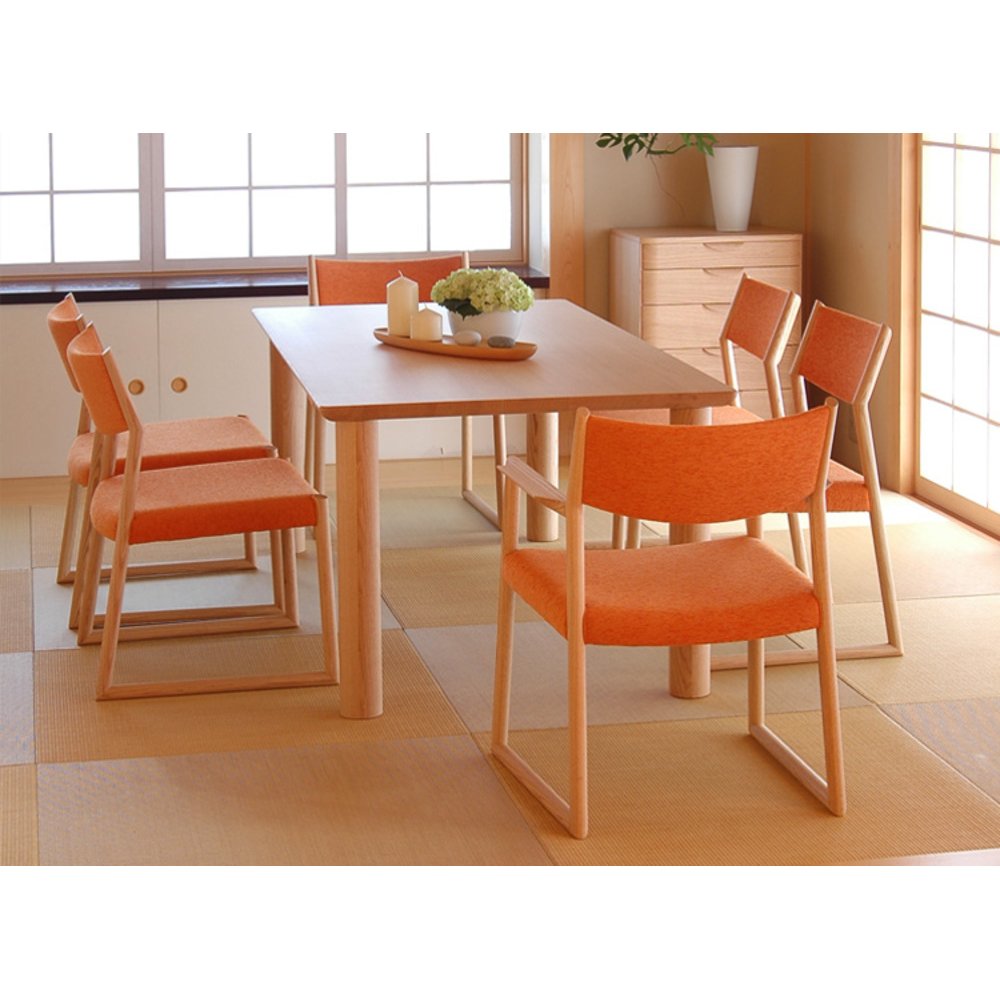 日進木工 SLOW Natural Brown LLDテーブル NBT-860R レッドオーク TER W1600 H610 / 日進木工（ニッシンモッコウ） / ダイニングテーブル / NIS10221_dt_01.jpg