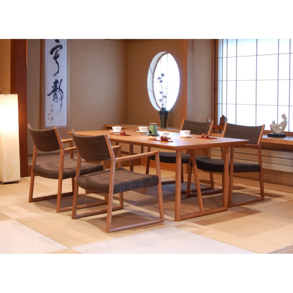 日進木工 SLOW Natural Brown LLDアームチェア NBC-410R レッドオーク TER 張り込み SH350 / 日進木工（ニッシンモッコウ） / ダイニングチェア / NIS10223_dt_05.jpg