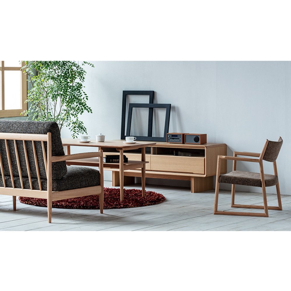 日進木工 SLOW Natural Brown LLDアームチェア NBC-410R レッドオーク TER 張り込み SH350 / 日進木工（ニッシンモッコウ） / ダイニングチェア / NIS10223_dt_06.jpg