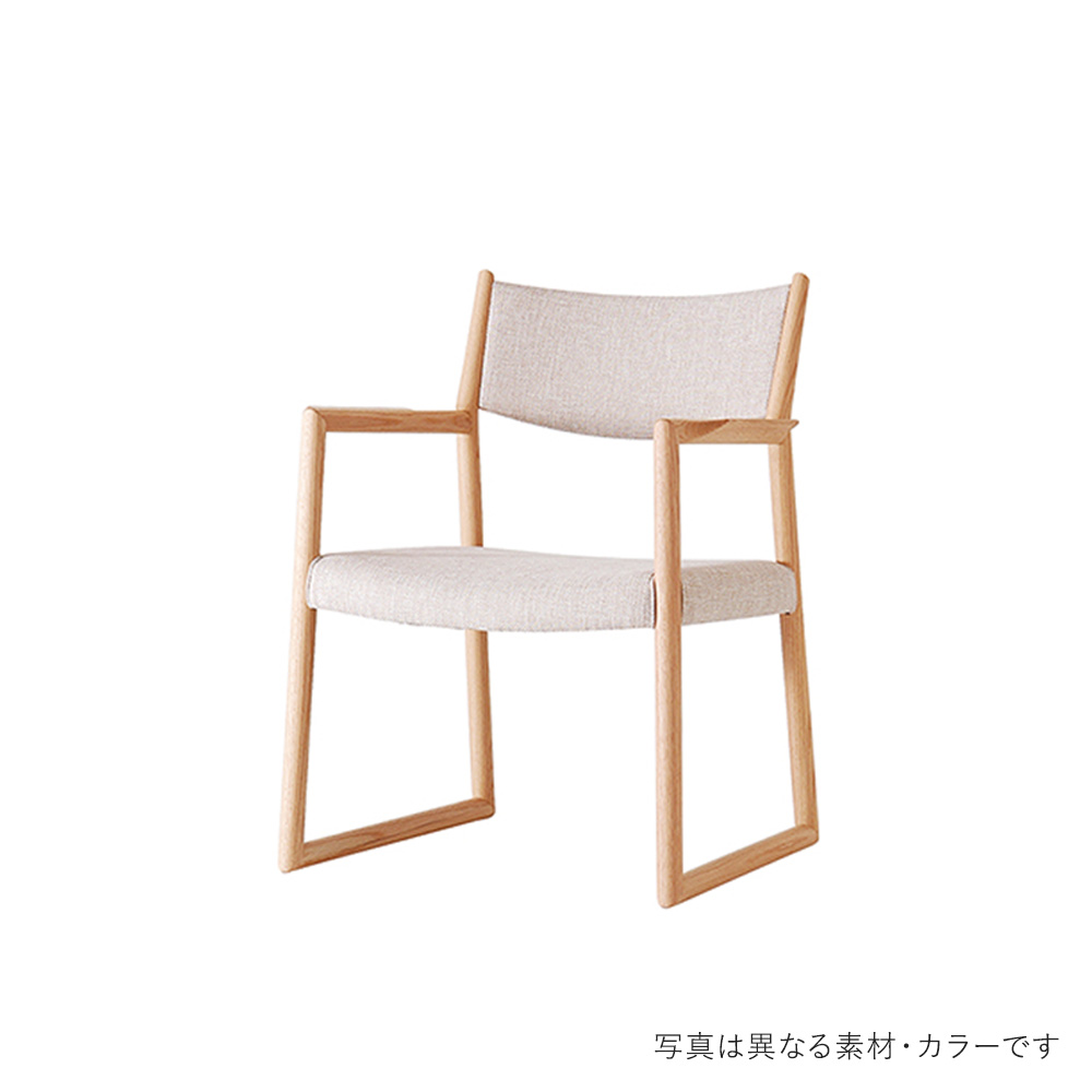 日進木工 SLOW Natural Brown LDアームチェア NBC-409R レッドオーク TER 張り込み SH390 / 日進木工（ニッシンモッコウ） / ダイニングチェア / NIS10227DBR_ma.jpg