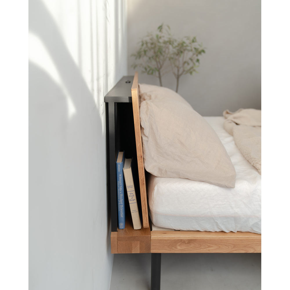 BEDFRAME UNIK SHELF SINGLE スノコ仕様 / NOWHERE LIKE HOME（ノーウェアライクホーム） / シングルベッドフレーム / NLH10176_dt_07.jpg