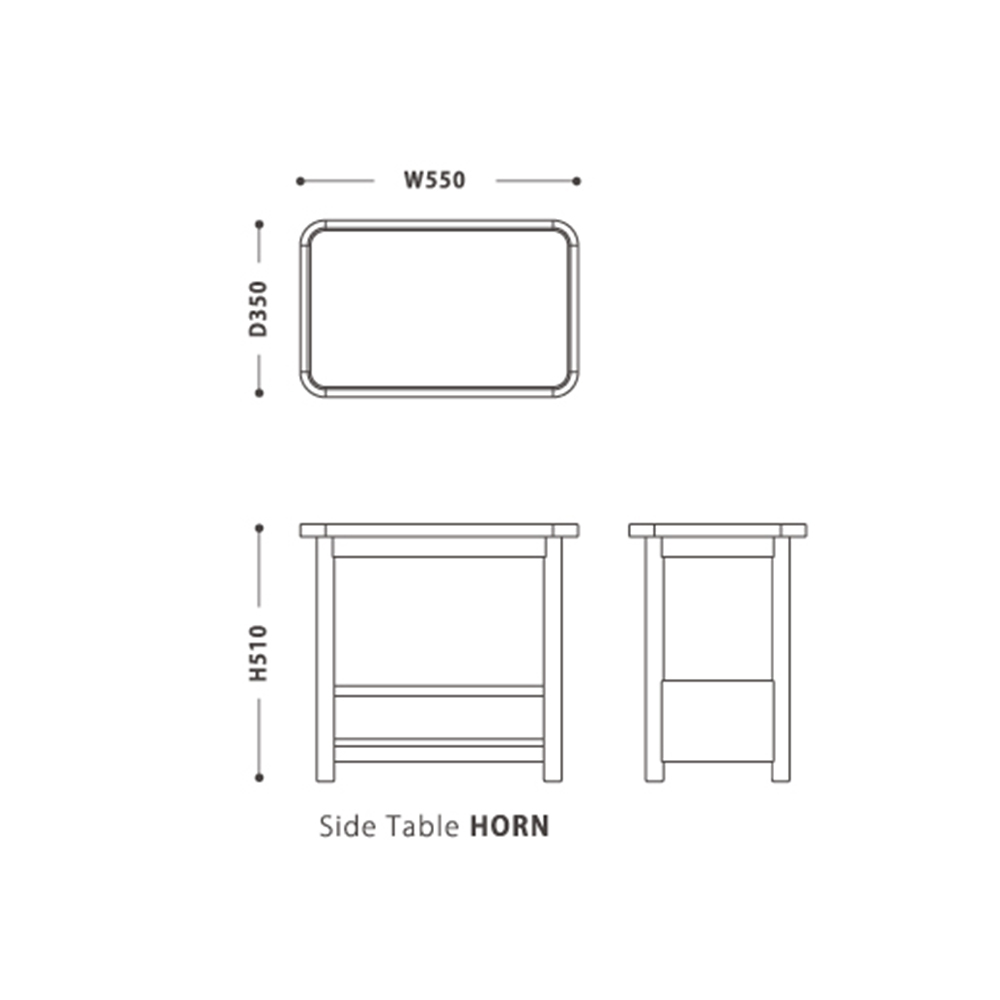 SIDE TABLE HORN / NOWHERE LIKE HOME（ノーウェアライクホーム） / サイドテーブル・ナイトテーブル / NLH10231_dt_04.jpg