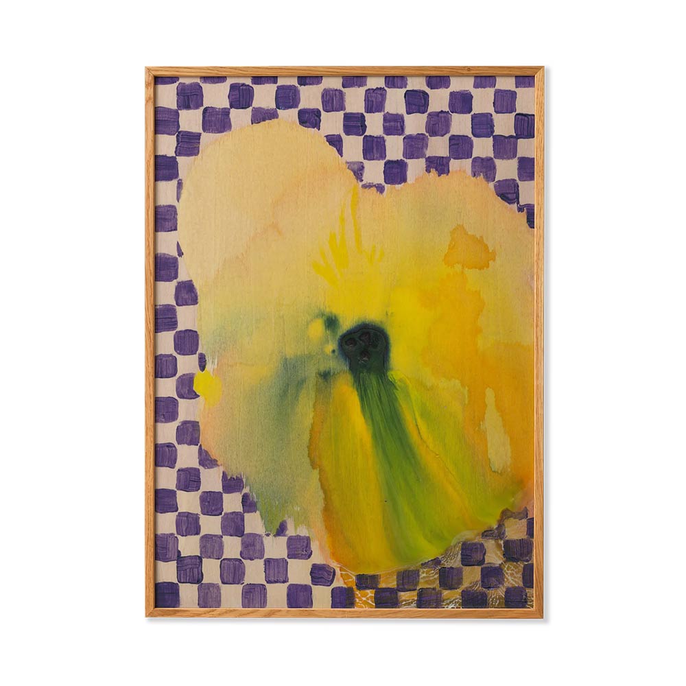 Flower with Checks 02 70×100cm / Paper Collective（ペーパーコレクティブ） / フォトフレーム・ポスター・ポスターフレーム / PPC10213YEL_ma.jpg