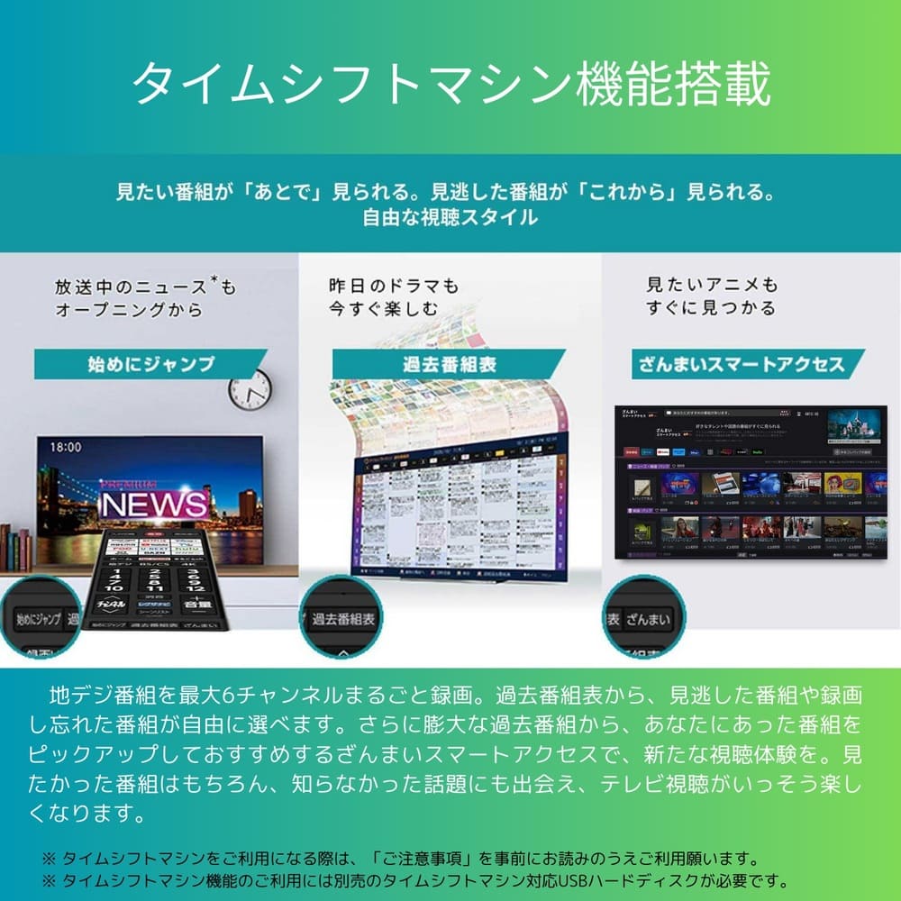 REGZA 65インチ タイムシフトマシン搭載4K Mini LED液晶レグザ 65Z870N / REGZA（レグザ） / テレビ本体・チューナー / RGZ10031_dt_05.jpg