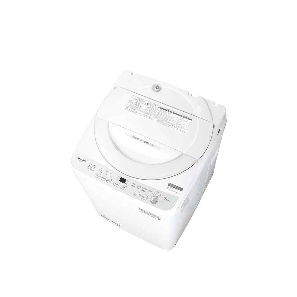 SHARP タテ型全自動洗濯機 6kg シルバー系 ES-GE6J-S / SHARP（シャープ） / 洗濯機 / SHA10308_dt_01.jpg