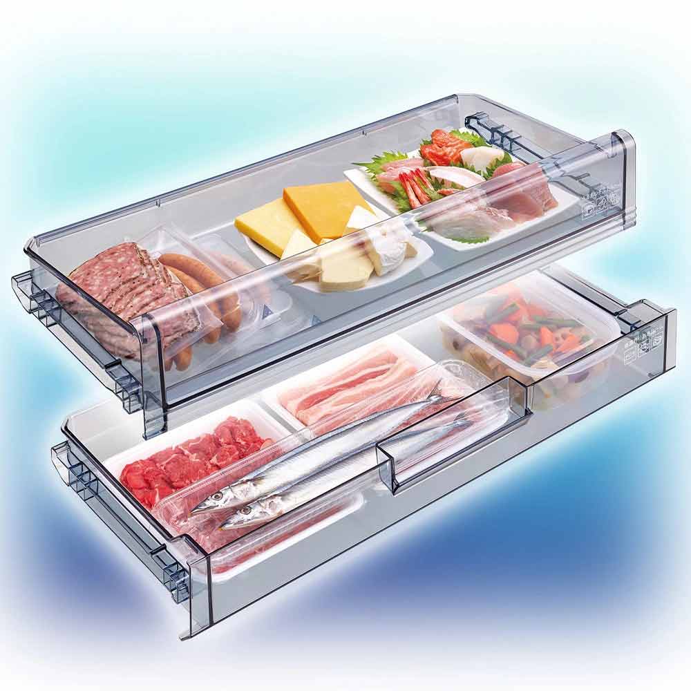 SHARP 6ドア冷蔵庫 545L ピラーレスフレンチドア SJ-MF55P (観音開き) / SHARP（シャープ） / 冷蔵庫・冷凍庫 / SHA10312_dt_04.jpg