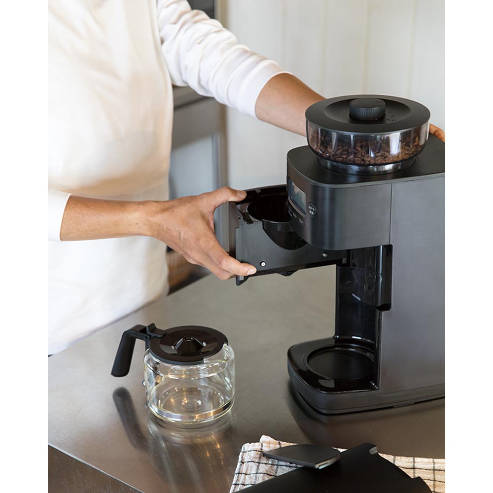 siroca コーン式全自動コーヒーメーカー カフェばこPRO CM-6C261(K) / siroca（シロカ） / コーヒーメーカー・コーヒーサーバー・エスプレッソマシン / SIR10062_dt_08.jpg