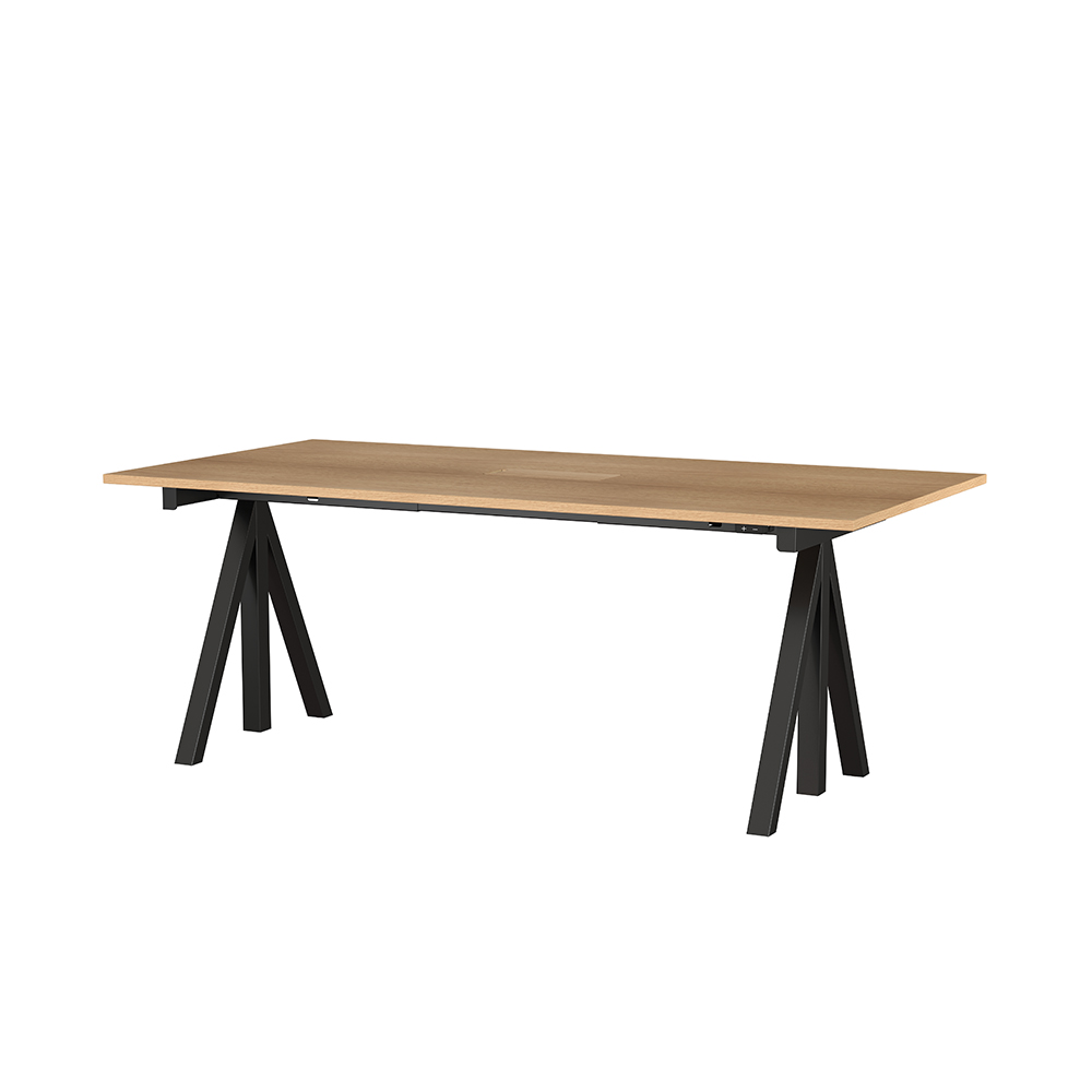 昇降式 Works Desk 180×90 天板オーク String Furniture / String Furniture（ストリング ファニチャー） / 昇降デスク / SRF10005BLK_ma.jpg