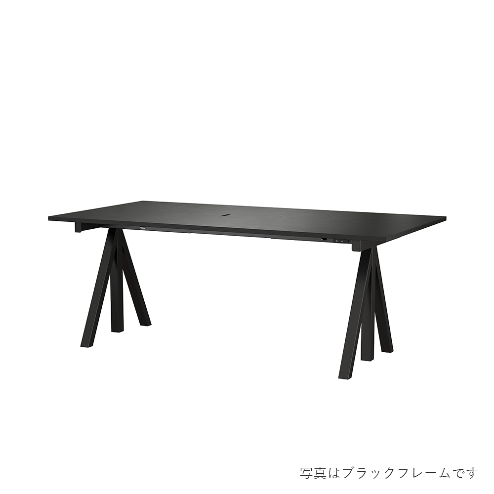 昇降式 Works Desk 180×90 天板ブラック String Furniture / String Furniture（ストリング ファニチャー） / 昇降デスク / SRF10007WHT_ma.jpg