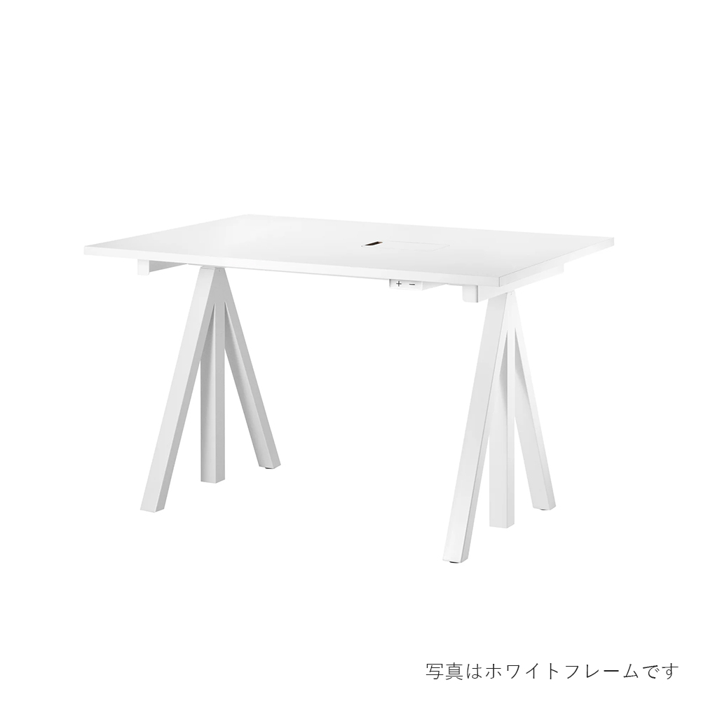 昇降式 Works Desk 120×78  天板ホワイトラミネート String Furniture / String Furniture（ストリング ファニチャー） / 昇降デスク / SRF10009BLK_ma.jpg