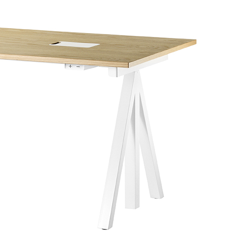 昇降式 Works Desk 160×78  天板オーク String Furniture / String Furniture（ストリング ファニチャー） / 昇降デスク / col_SRF10014WHT.jpg