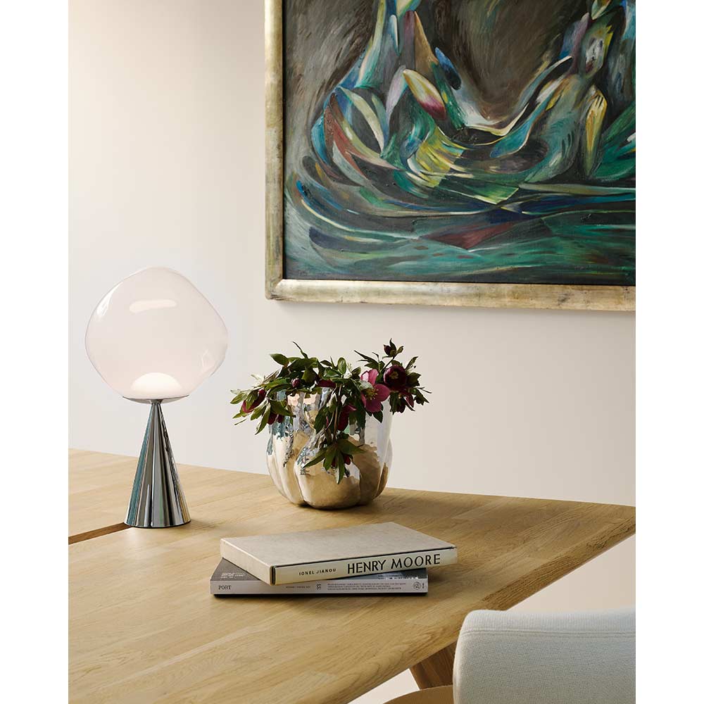 Tom Dixon. MELT CONE FAT TABLE  SILVER OPAL / Tom Dixon.（トム・ディクソン） / テーブルランプ・テーブルライト / TDN10135_dt_01.jpg