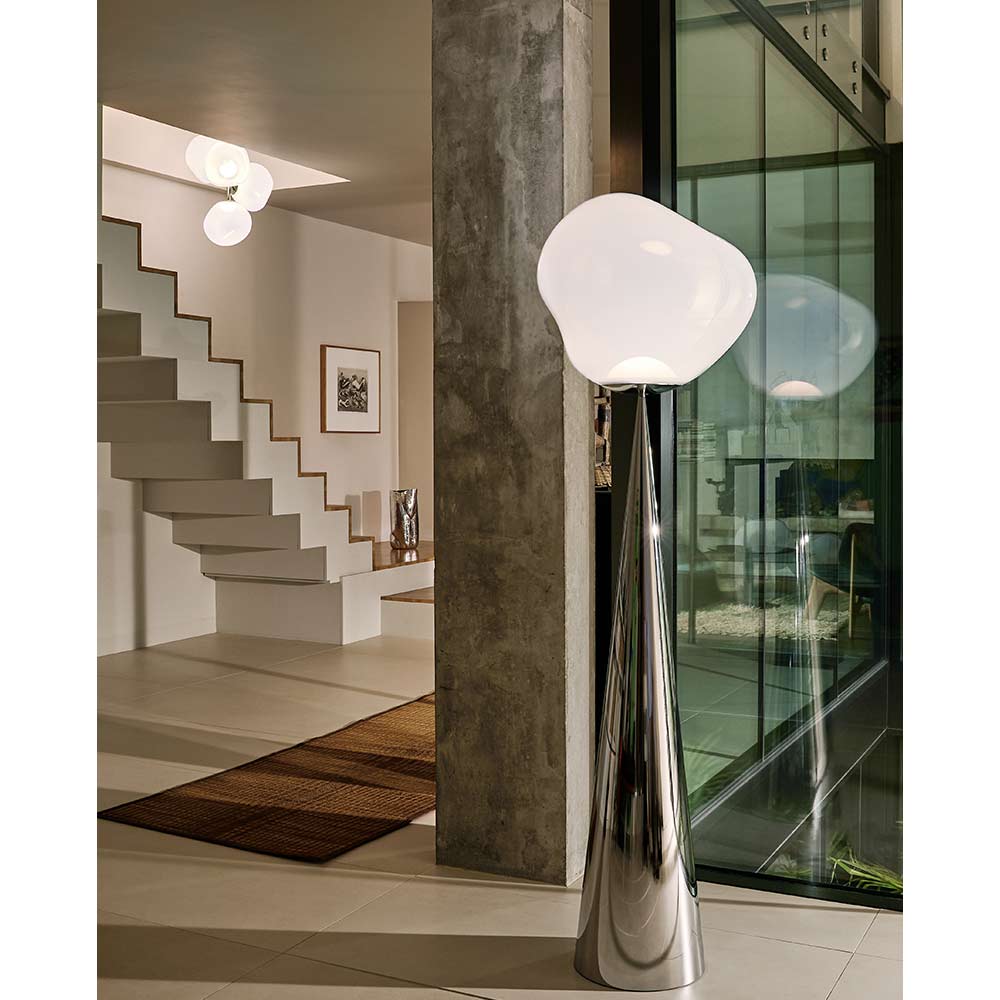 Tom Dixon. MELT CONE FAT FLOOR  SILVER OPAL / Tom Dixon.（トム・ディクソン） / スタンドライト・フロアライト・フロアスタンド / TDN10137_dt_01.jpg