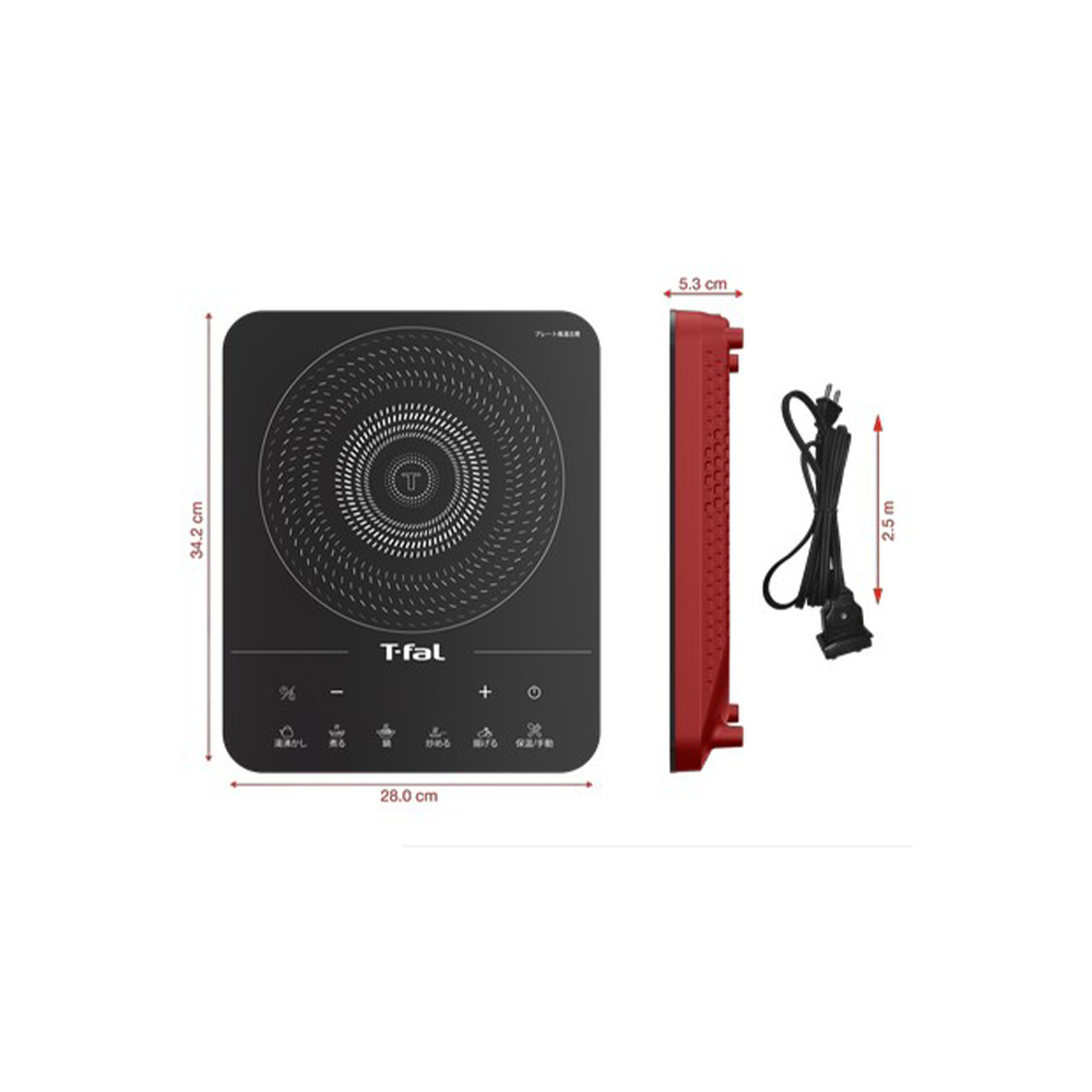 T-fal フルフラットIH リーガルレッド / T-fal（ティファール） / 低温調理器・IH調理器・電気調理器 / TFL10023_dt_03.jpg