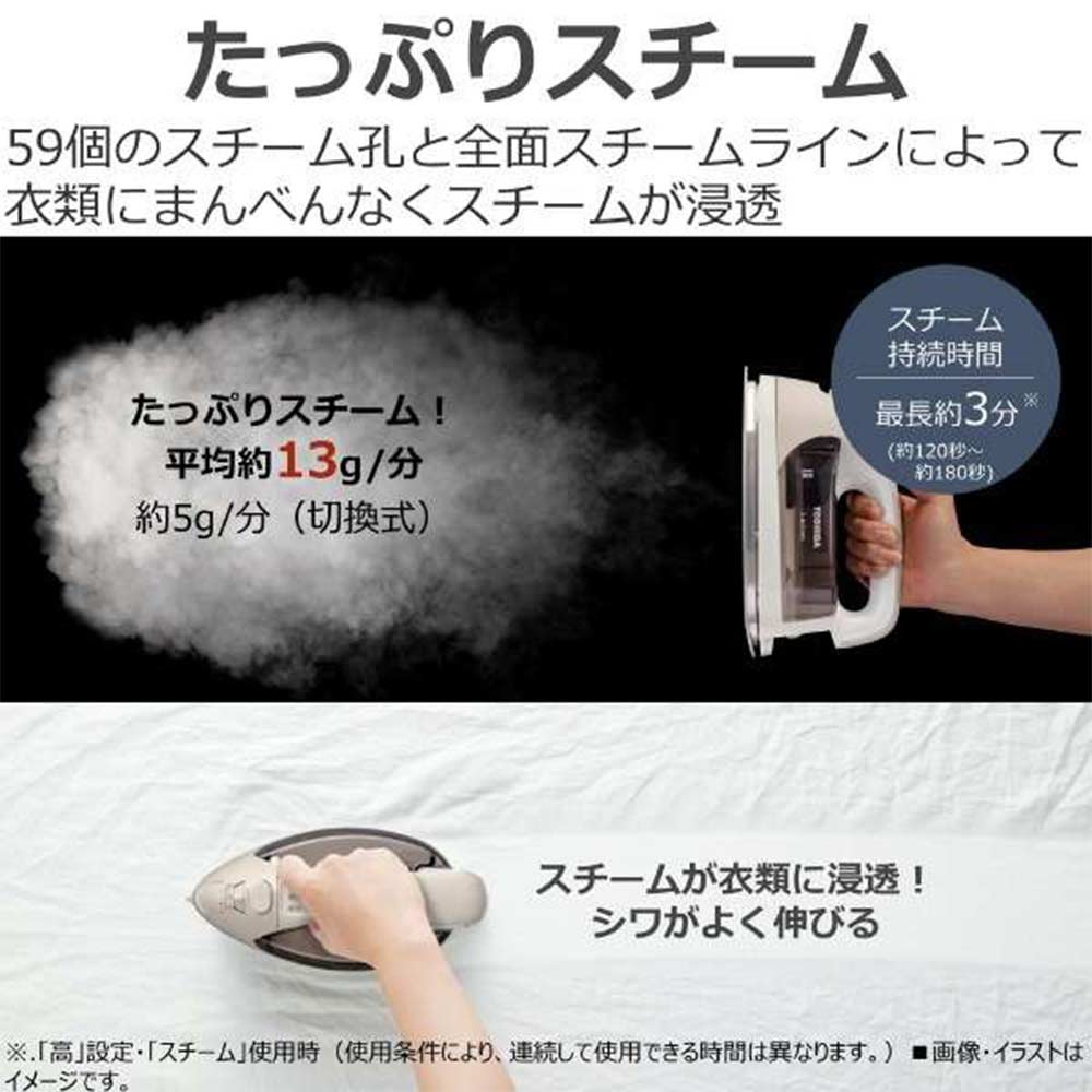 TOSHIBA コードレススチームアイロン 美ラクル La・Coo TA-FDX670-N / TOSHIBA（トウシバ） / 衣類ケア・衣類スチーマー / TSB10161_dt_05.jpg