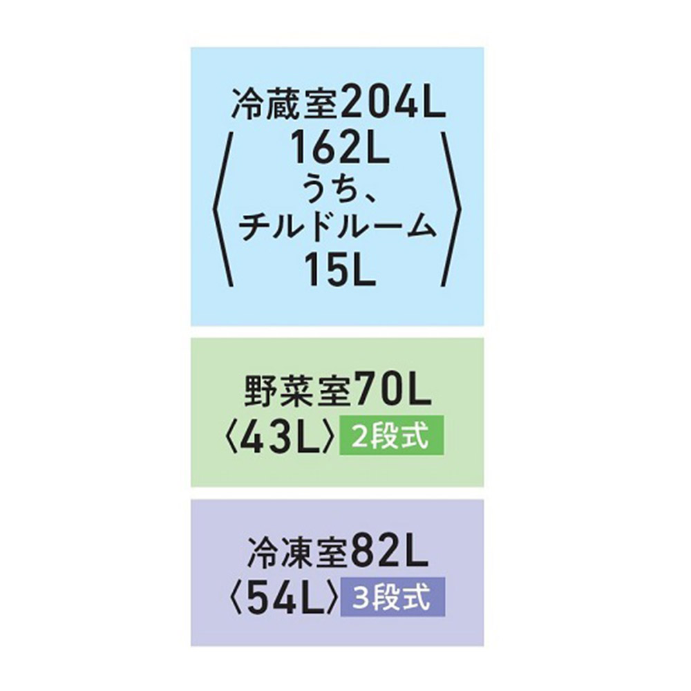TOSHIBA VEGETA 356L 3ドア冷蔵庫 GR-W36SV (右開き) / TOSHIBA（トウシバ） / 冷蔵庫・冷凍庫 / TSB10168_dt_09.jpg