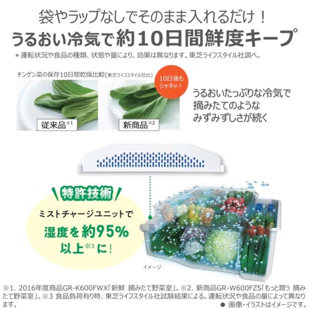 TOSHIBA VEGETA 452L 5ドア冷蔵庫 GRｰY450GT (右開き) / TOSHIBA（トウシバ） / 冷蔵庫・冷凍庫 / TSB10177_dt_06.jpg