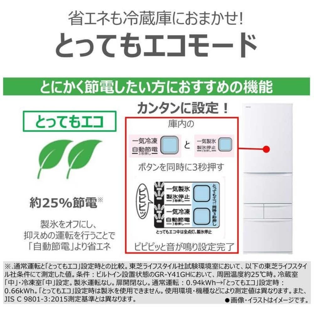 TOSHIBA VEGETA 411L 5ドア薄型冷蔵庫 GR-Y41GHL-WU (左開き) / TOSHIBA（トウシバ） / 冷蔵庫・冷凍庫 / TSB10179_dt_06.jpg