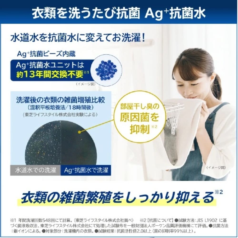 TOSHIBA ZABOON 9.0kg 全自動洗濯機 AW-9DP5-W グランホワイト / TOSHIBA(トウシバ) / 洗濯機・乾燥機 / TSB10189_dt_04.jpg