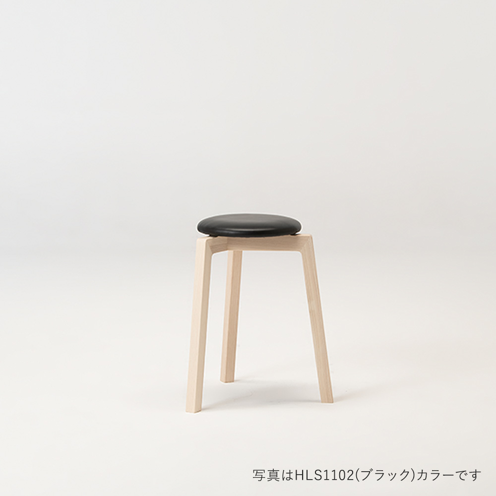 TP センの木の家具 Stacking Stool 革座 / 大雪木工（タイセツモッコウ） / スツール / TSM10038DBR_ma.jpg