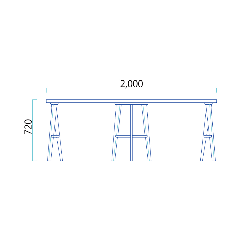 Solid Desk 両脚タイプ 2000 / 大雪木工（タイセツモッコウ） / デスク・PCデスク / TSM10064_dt_02.jpg