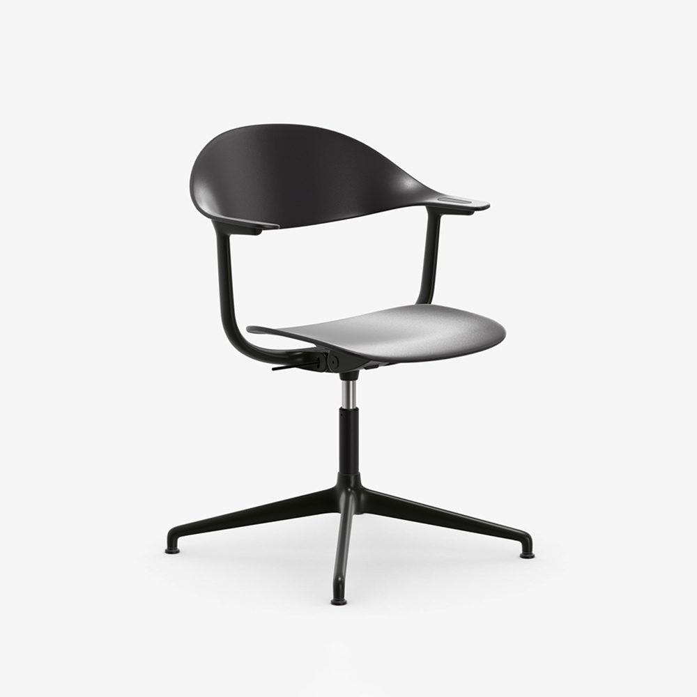 Mynt plastic dark 4 star base Glides / Vitra（ヴィトラ） / ダイニングチェア / VTR10302BLK_ma.jpg