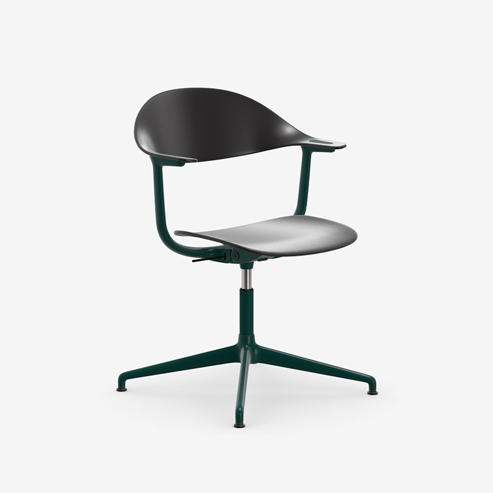 Mynt plastic dark 4 star base Glides / Vitra（ヴィトラ） / ダイニングチェア / VTR10302GRN_ma.jpg